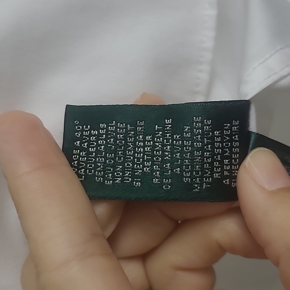 Lauren Ralph Lauren Non Iron Clasdic Whiye Shirt Size Large - Picture 6 of 8